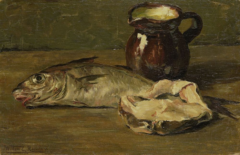 Stilleven met kabeljauw (1896) by Willem Roelofs II