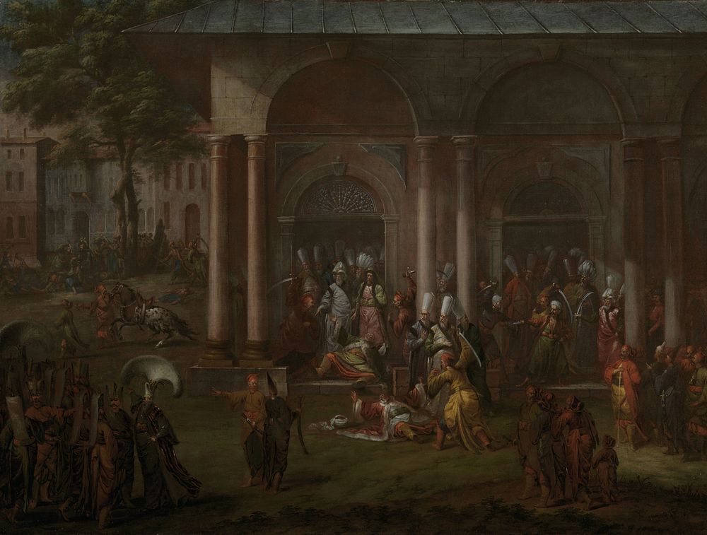 The Murder of Patrona Halil and his Fellow Rebels (c. 1730 - c. 1737) by Jean Baptiste Vanmour