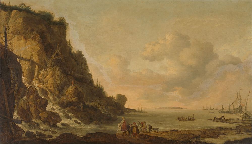 Rocky Coast (1630 - 1653) by Simon de Vlieger