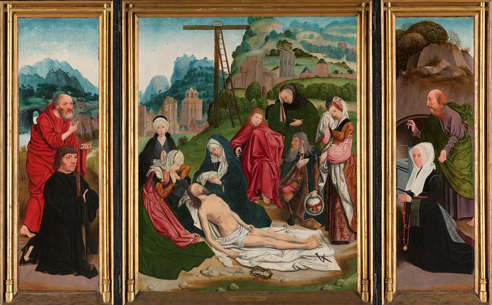 Triptych with the Lamentation (c. 1515 - c. 1520) by Jan Jansz Mostaert