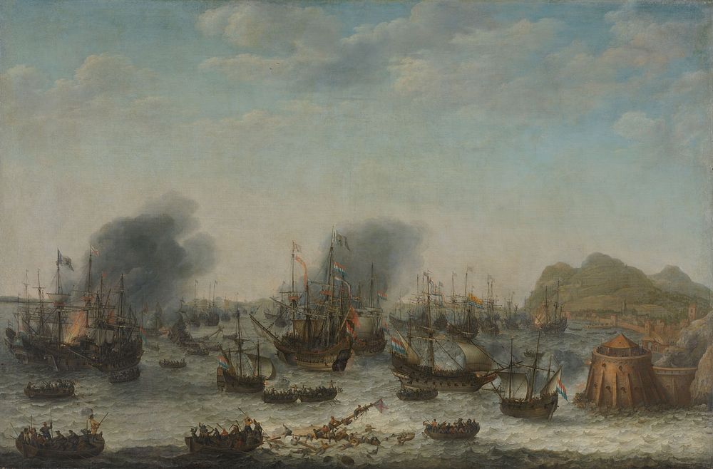 The Defeat of the Spanish at Gibraltar by a Dutch Fleet under the Command of Admiral Jacob van Heemskerck, 25 April 1607…