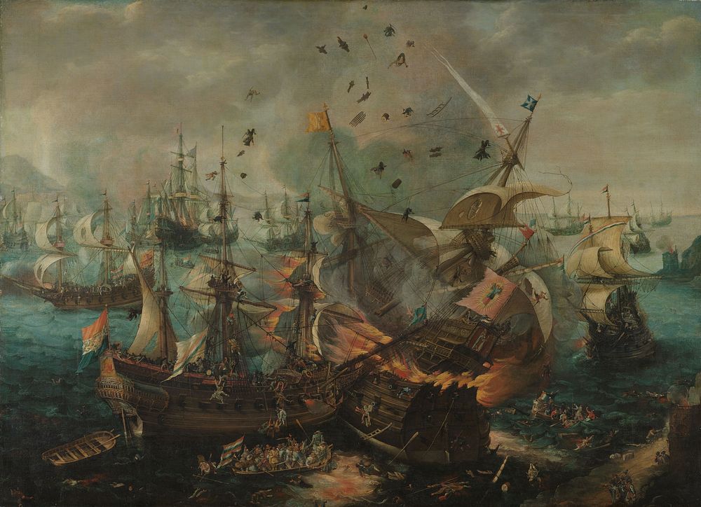 Battle of Gibraltar in 1607 (c. 1621) by Cornelis Claesz van Wieringen and Hendrick Cornelisz Vroom