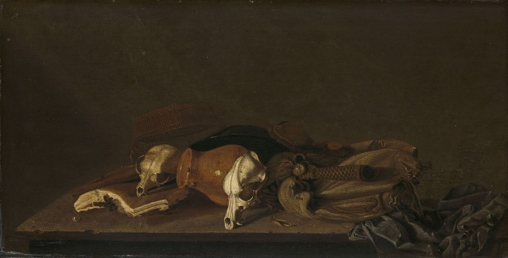 Still Life with Suckling-Pig Skulls (1620 - 1640) by anonymous