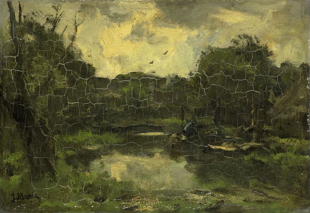 Landschap met schuit (c. 1886) by Jacob Maris