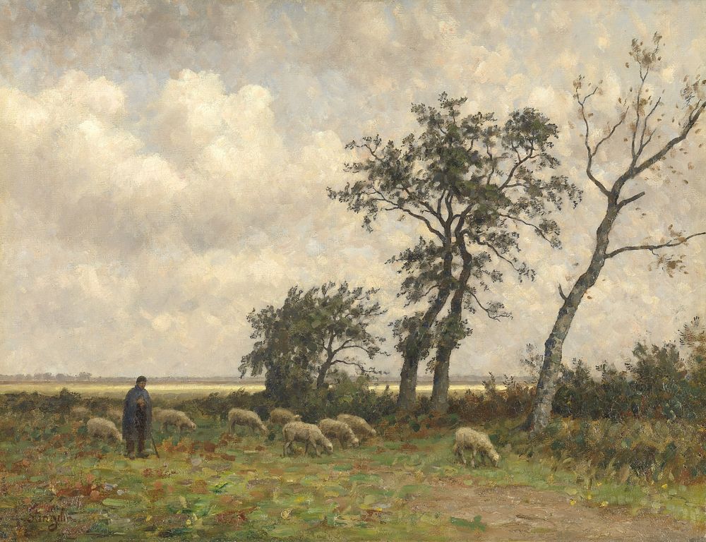 Landscape in Drenthe (1875 - 1910) by Alphonse Stengelin
