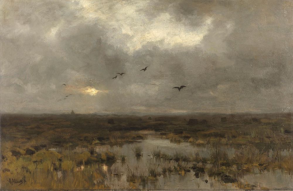 The Marsh (c. 1885 - c. 1888) by Anton Mauve