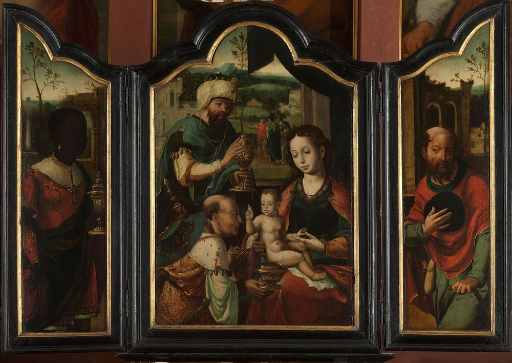 Triptych with the Adoration of the Magi (1520 - 1550) by Pieter Coecke van Aelst I