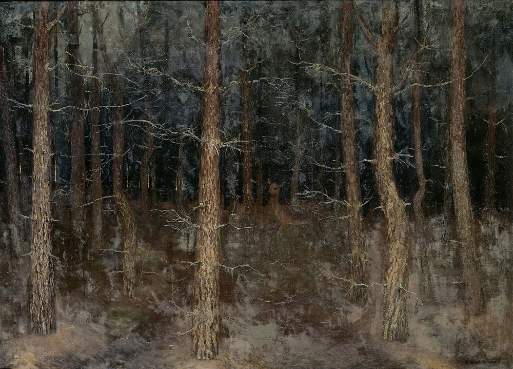 'Mystieke paden': bosgezicht (1907) by Gust van de Wall Perné