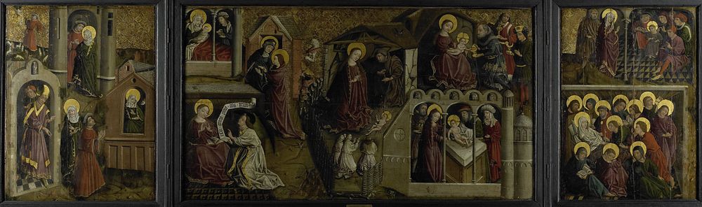 Triptych with Scenes from the Life of the Virgin (c. 1450) by anonymous