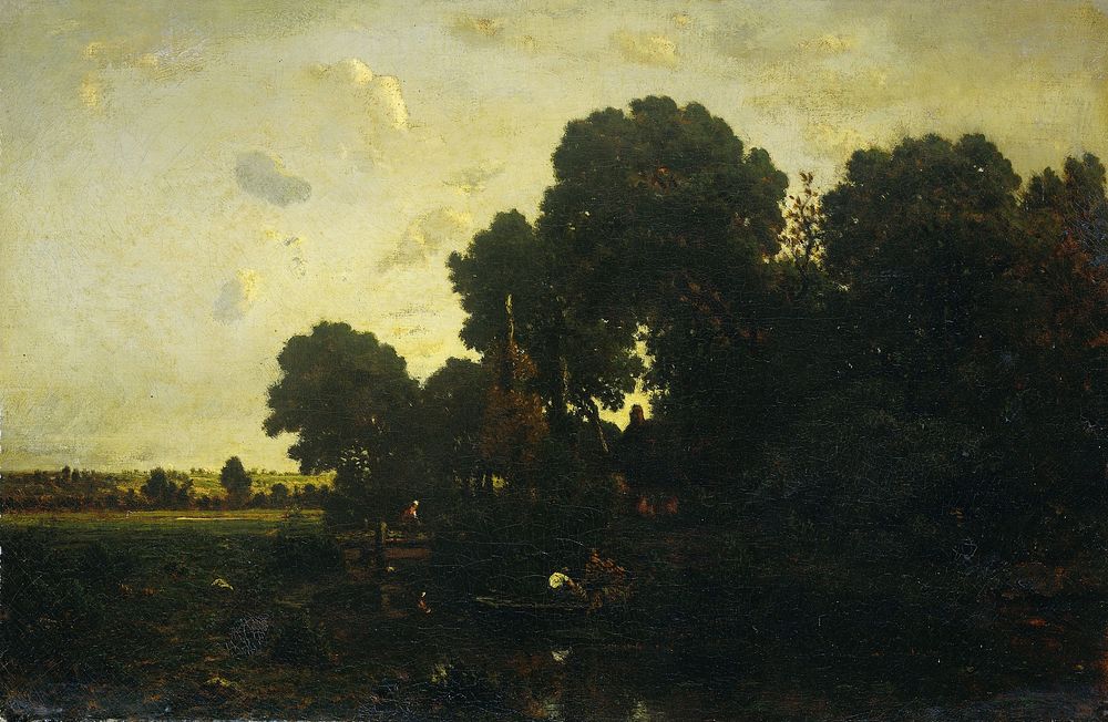 Avondschemering (1840 - 1867) by Théodore Rousseau