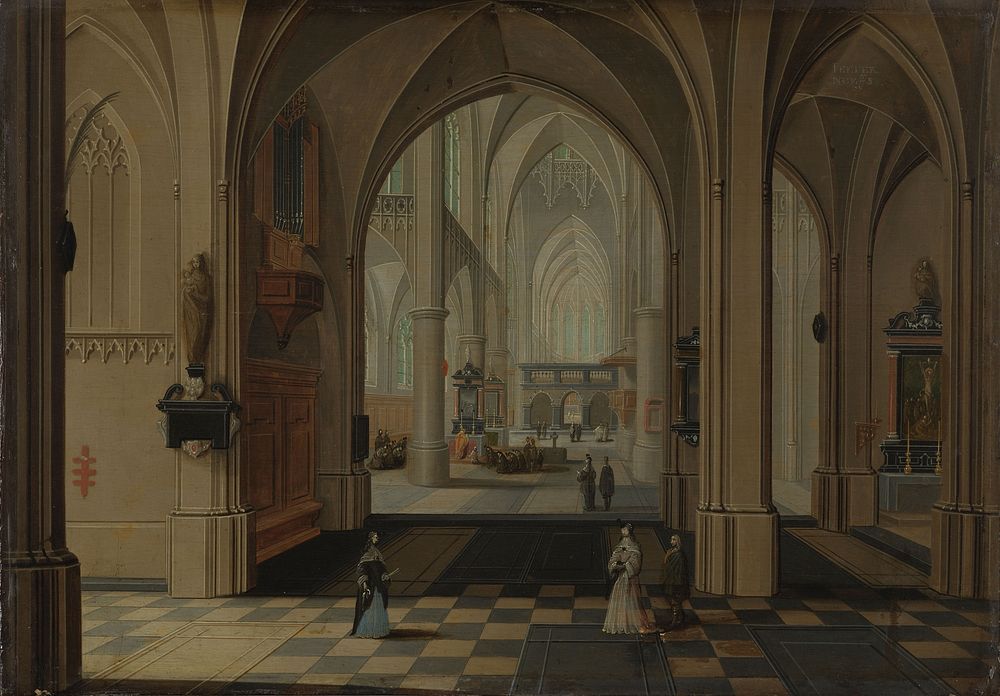 Interior of an Imaginary Gothic Church, Looking East (c. 1655 - c. 1660) by Peeter Neeffs I and Pieter Neefs II
