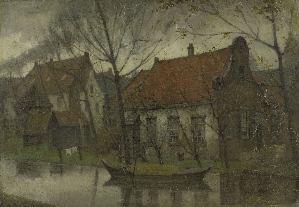View in a Village (1885 - 1900) by Eduard Karsen