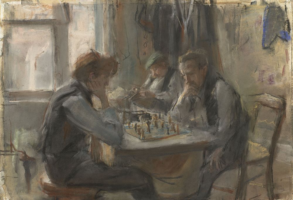 De schaakspelers (1875 - 1922) by Isaac Israels