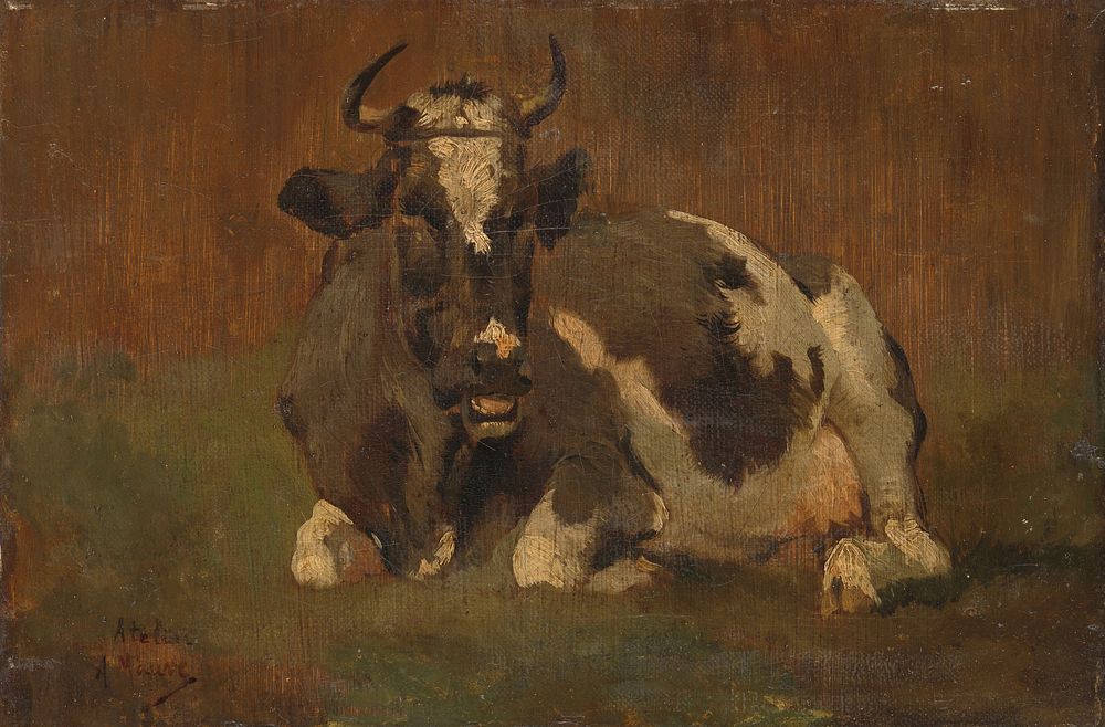 Lying Cow (c. 1860 - c. 1888) by Anton Mauve