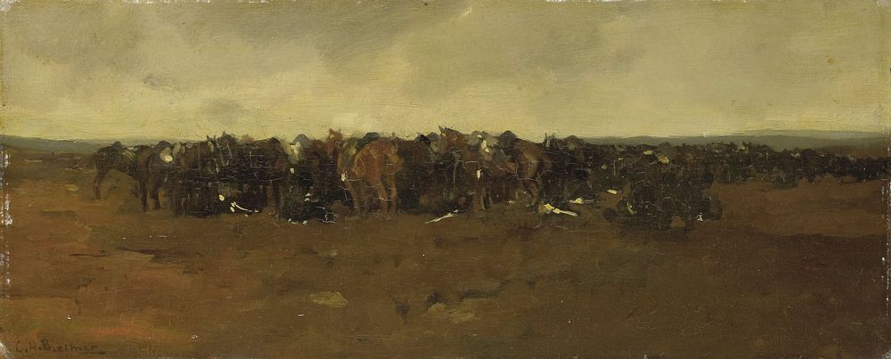 Cavalry at Repose (1880 - 1890) by George Hendrik Breitner