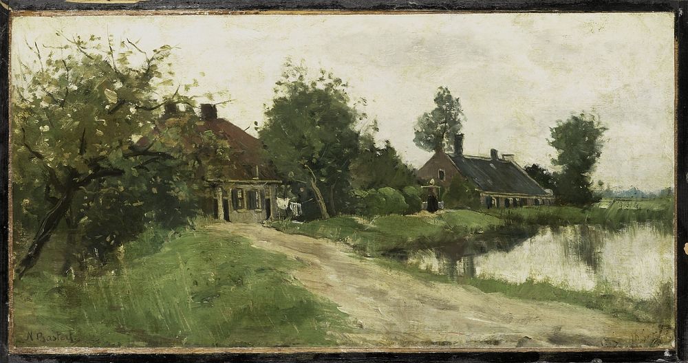 Near Breukelen on the Vecht (c. 1870 - c. 1923) by Nicolaas Bastert