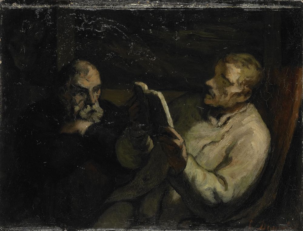 The Reading (c. 1857) by Honoré Daumier