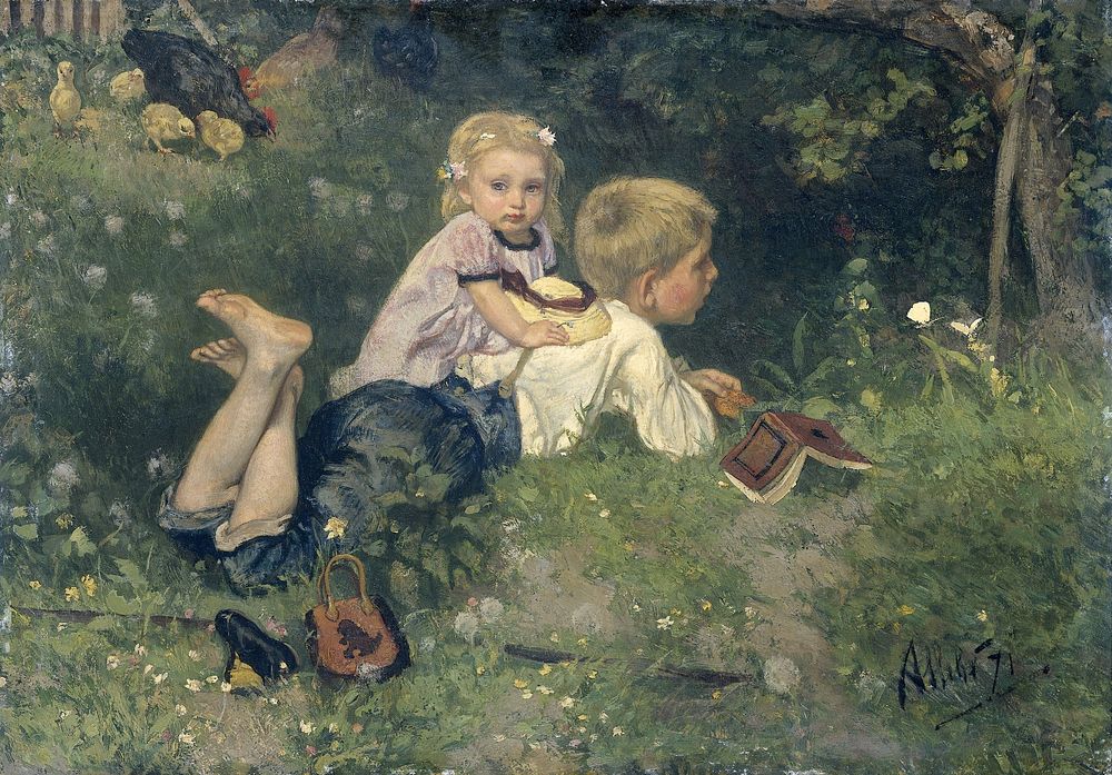 The Butterflies (1871) by August Allebé
