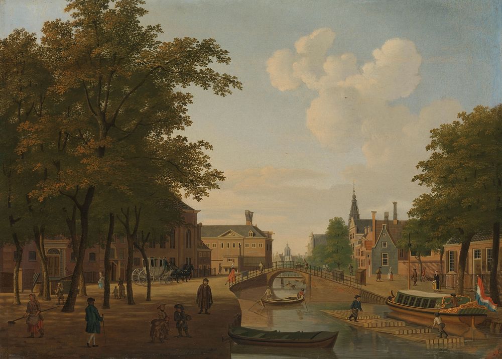 View of the Houtmarkt, Amsterdam (1760 - 1787) by Hendrik Keun