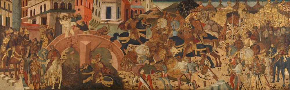 Horatius Cocles Defending the Sublician Bridge (c. 1450) by anonymous