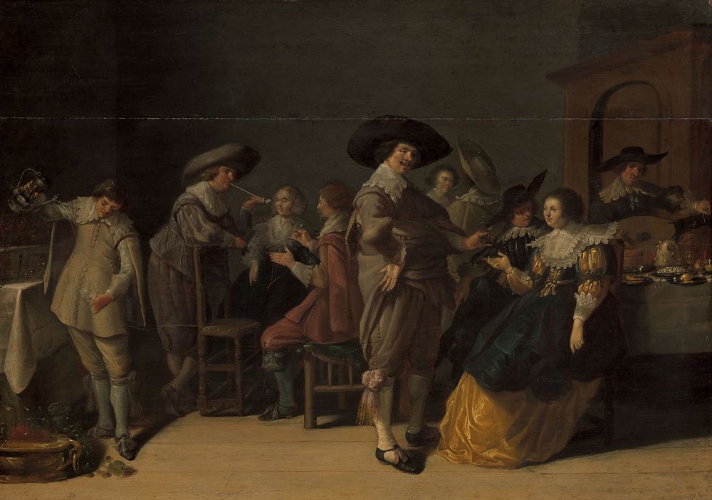 Distinguished Company in a Room (after 1630) by Anthonie Palamedesz