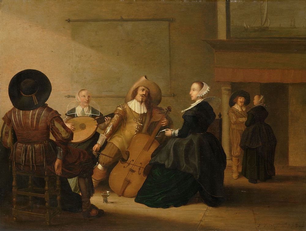 A Musical Company in an Interior (1630) by Pieter Symonsz Potter