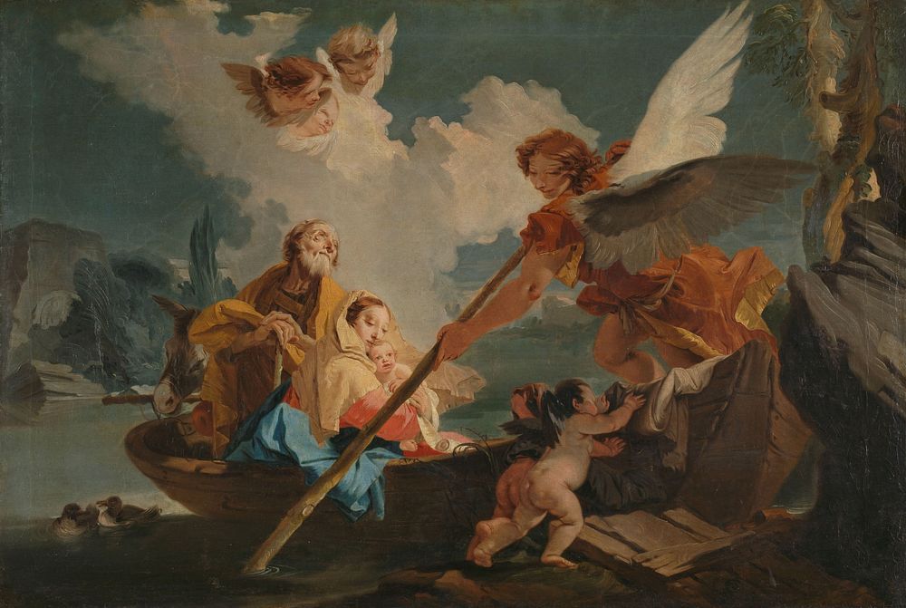 Flight into Egypt (1750 - 1810) by Giovanni Battista Tiepolo