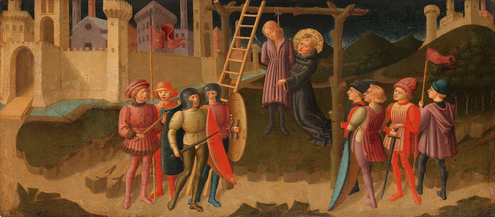 Saint Nicholas of Tolentino Saving a Hanged Man (c. 1470) by Zanobi di Jacopo Machiavelli