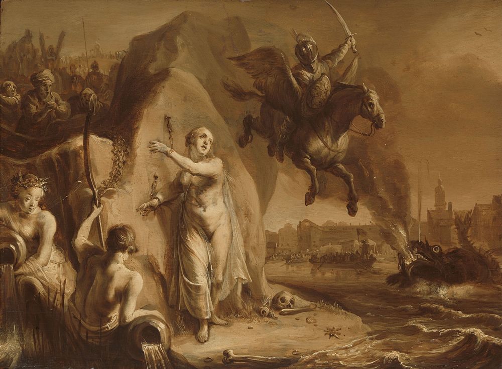 Perseus and Andromeda. Allegory of the liberation of the Netherlands by Prince Frederik Hendrik (1642) by Pieter Symonsz…