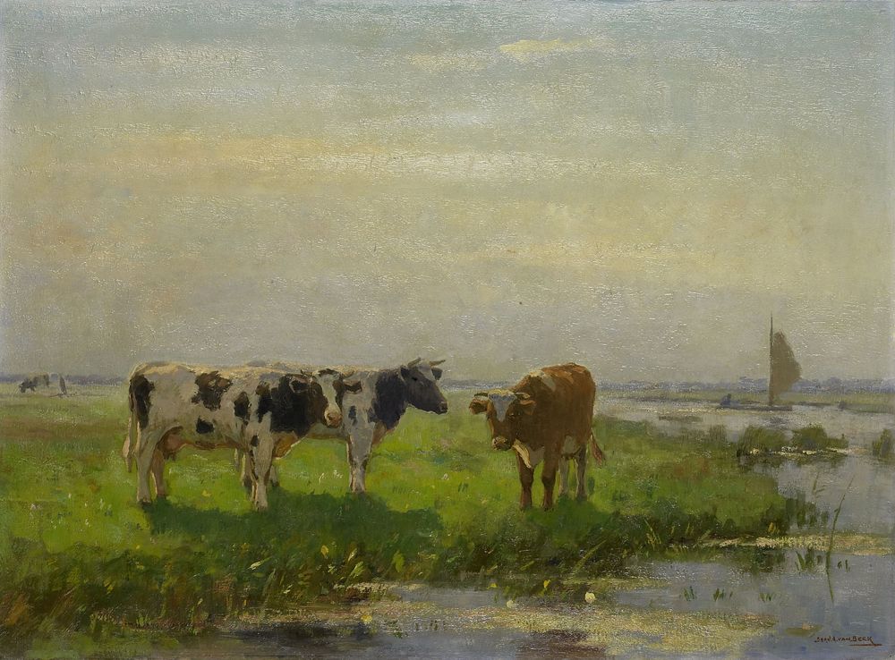 Cows in the Meadow (1875 - 1941) by Bernardus Antonie van Beek