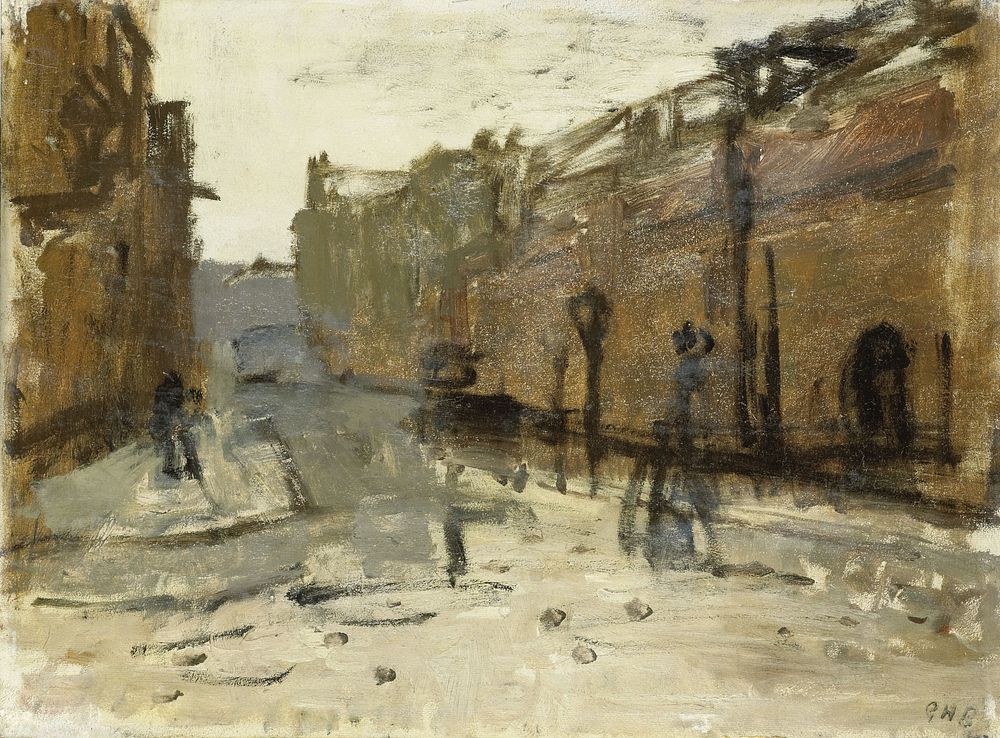 De Baan in Rotterdam (1880 - 1923) by George Hendrik Breitner