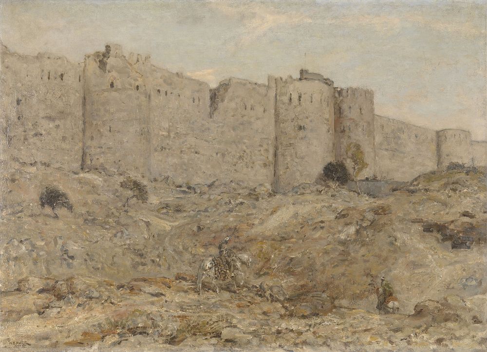 City wall in India (1898 - 1900) by Marius Bauer
