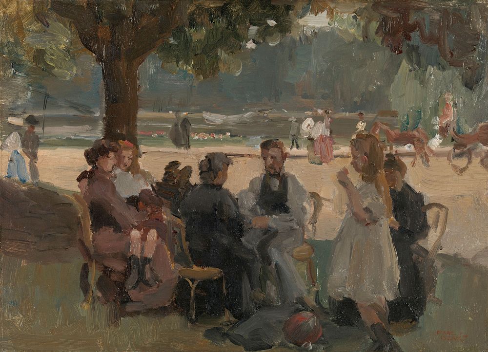 In the Bois de Boulogne near Paris (c. 1906) by Isaac Israels