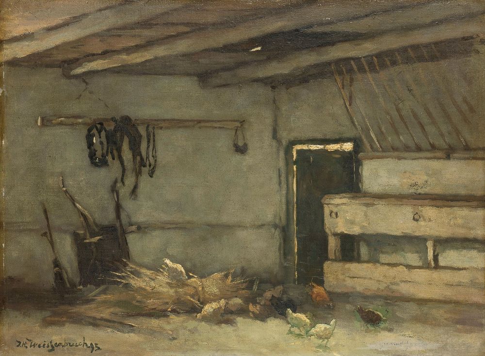 Interior of a Stable (1895) by Johan Hendrik Weissenbruch