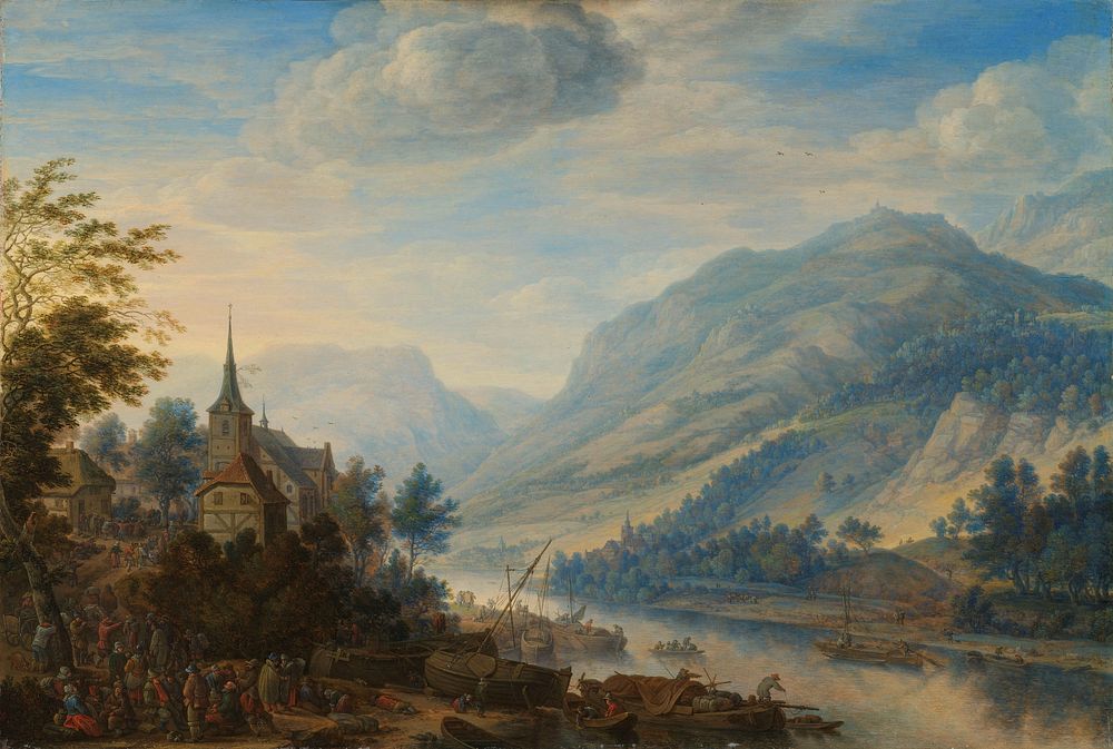 View of the Rhine River near Reineck (1654) by Herman Saftleven