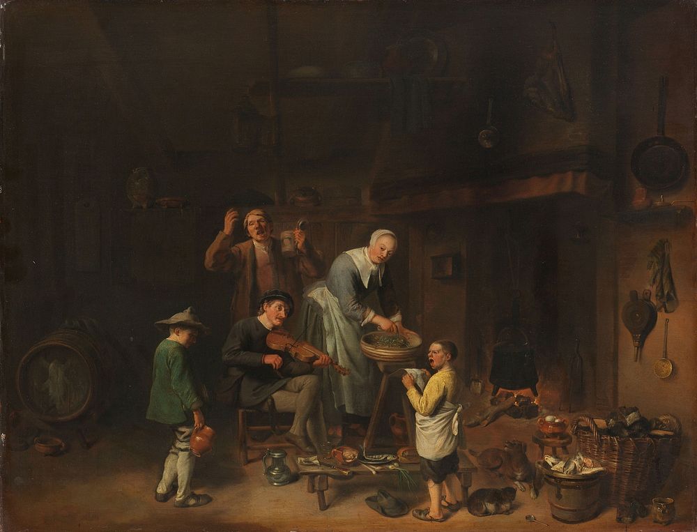Peasant Family Singing (1640 - 1677) by Pieter Jacobsz Duyfhuysen and Pieter Cornelisz van Slingelandt