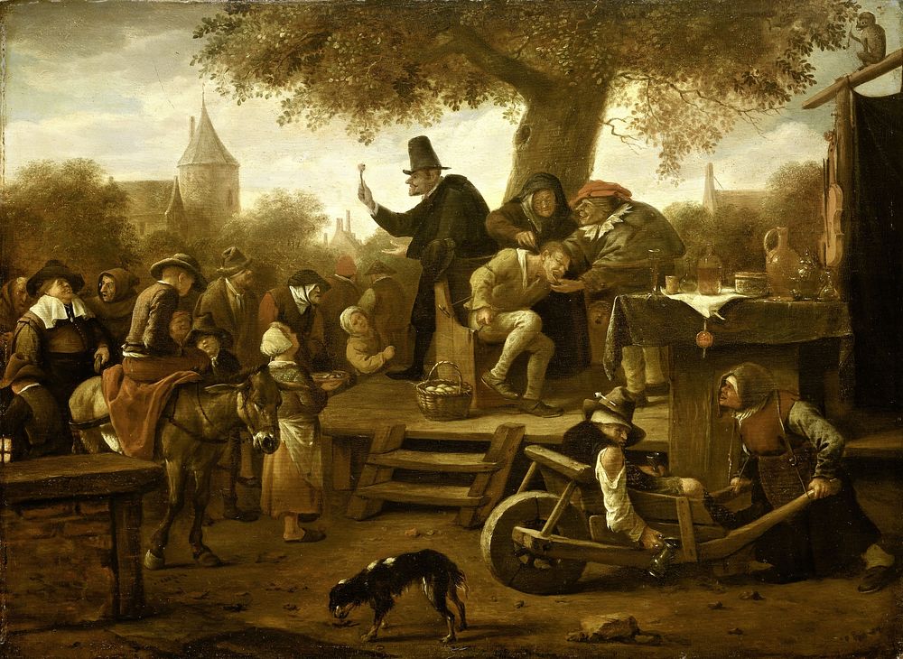 The quack (1650 - 1660) by Jan Havicksz Steen
