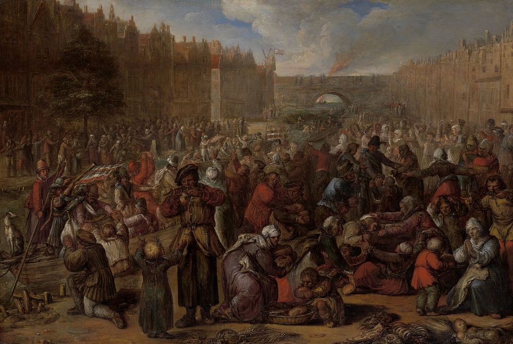 The Famished People after the Relief of the Siege of Leiden (1574 - 1629) by Otto van Veen
