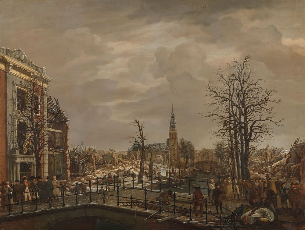 The Rapenburg in Leiden (1807) by Carel Lodewijk Hansen