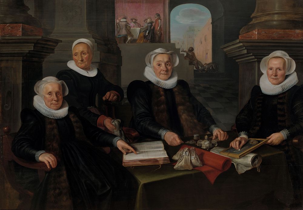 Three Regentesses and the ‘House Mother’ of the Amsterdam Lepers’ Asylum (1624) by Werner van den Valckert