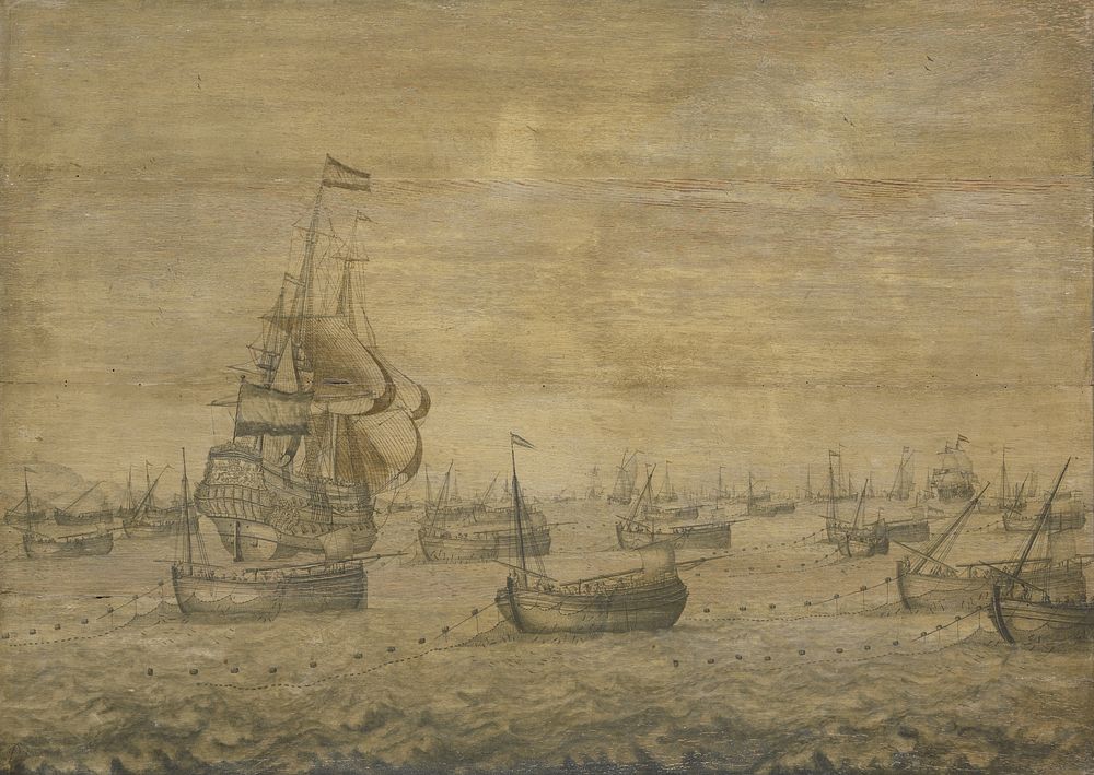 The Dutch Herring Fleet (1670 - 1700) by Pieter Vogelaer
