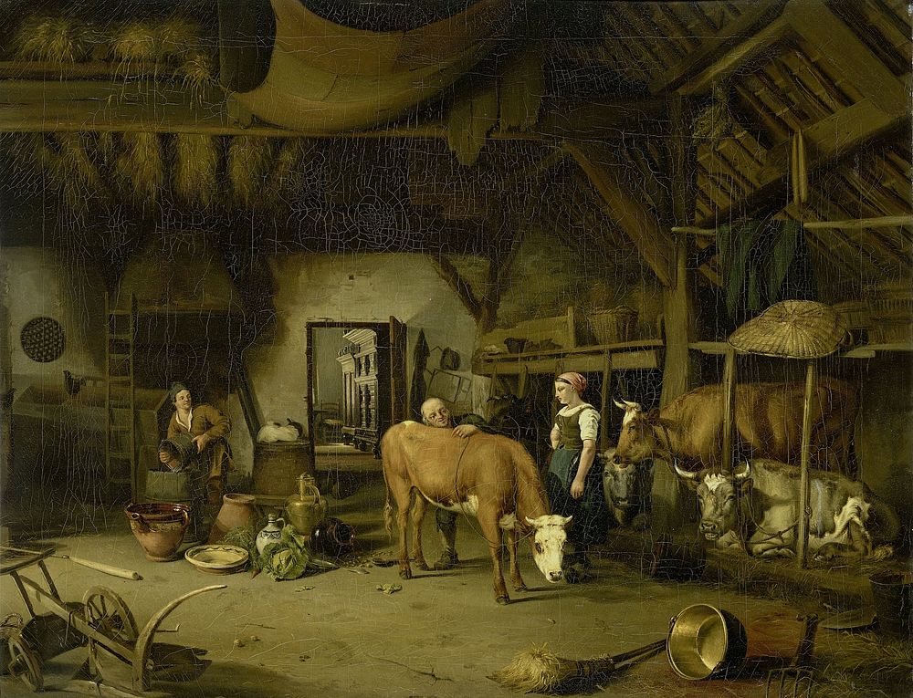 Peasant Interior (c. 1830 - c. 1860) by James de Rijk