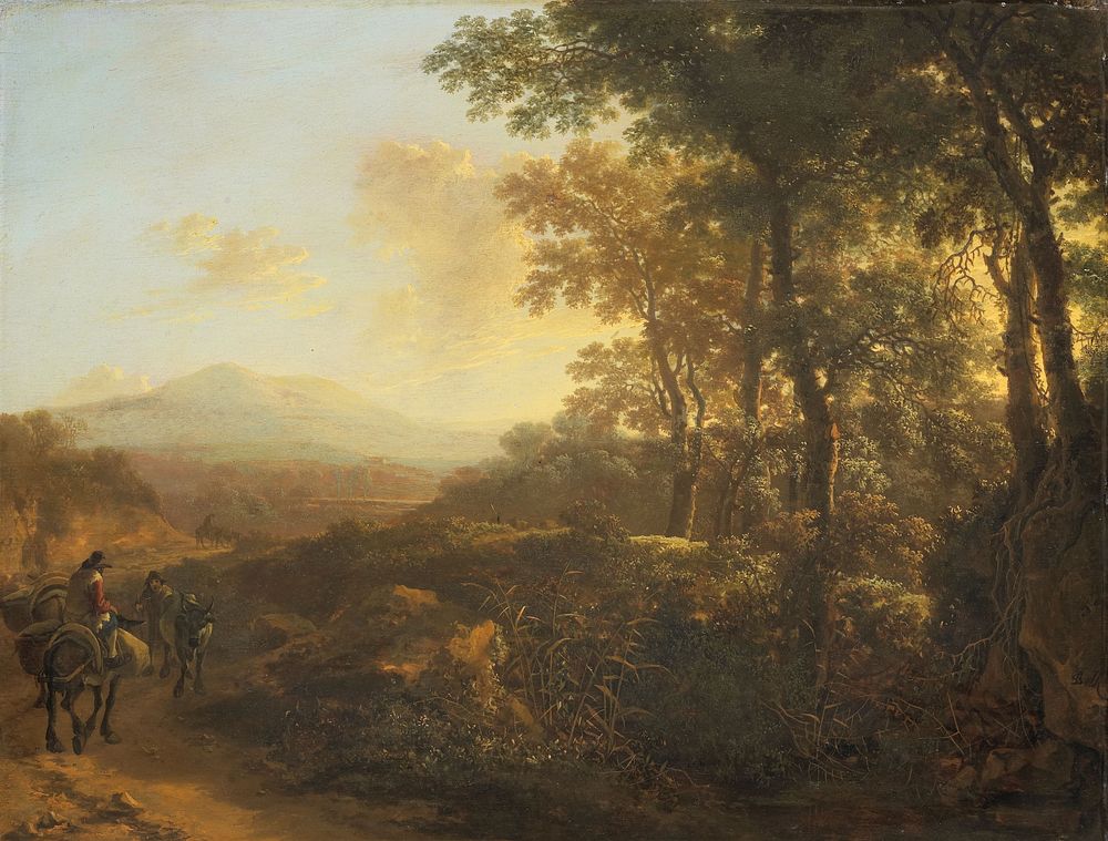 Italian Landscape with Mule Driver (c. 1645 - c. 1650) by Jan Both