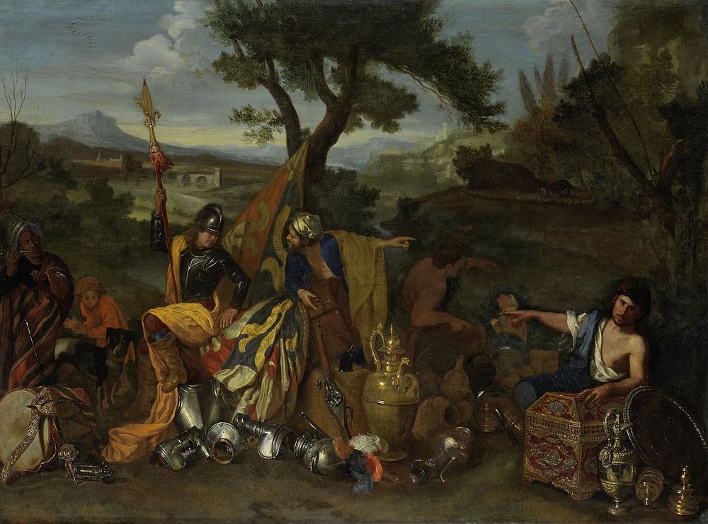 The Peddlers (1635 - 1650) by Andrea di Leone and Sébastien Bourdon