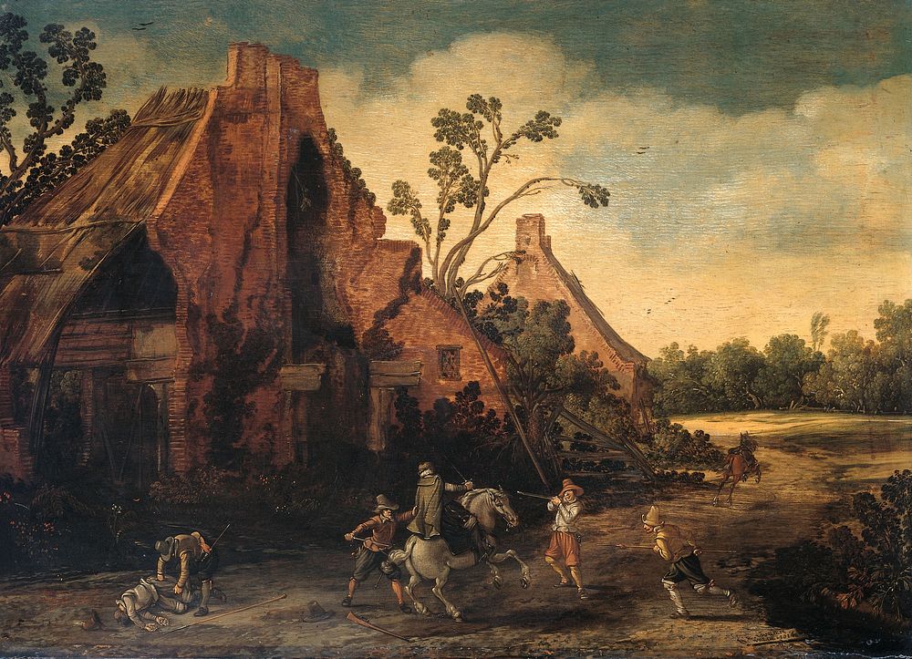 The Robbery (1616) by Esaias van de Velde