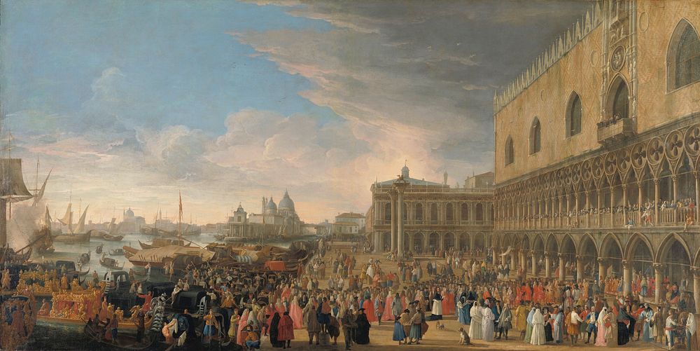 The Entry of the French Ambassador into Venice in 1706 (1706 - 1708) by Luca Carlevarijs