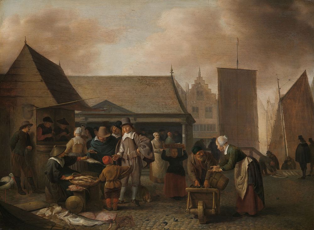 Fish Market (1650 - 1670) by Hendrick Martensz Sorgh