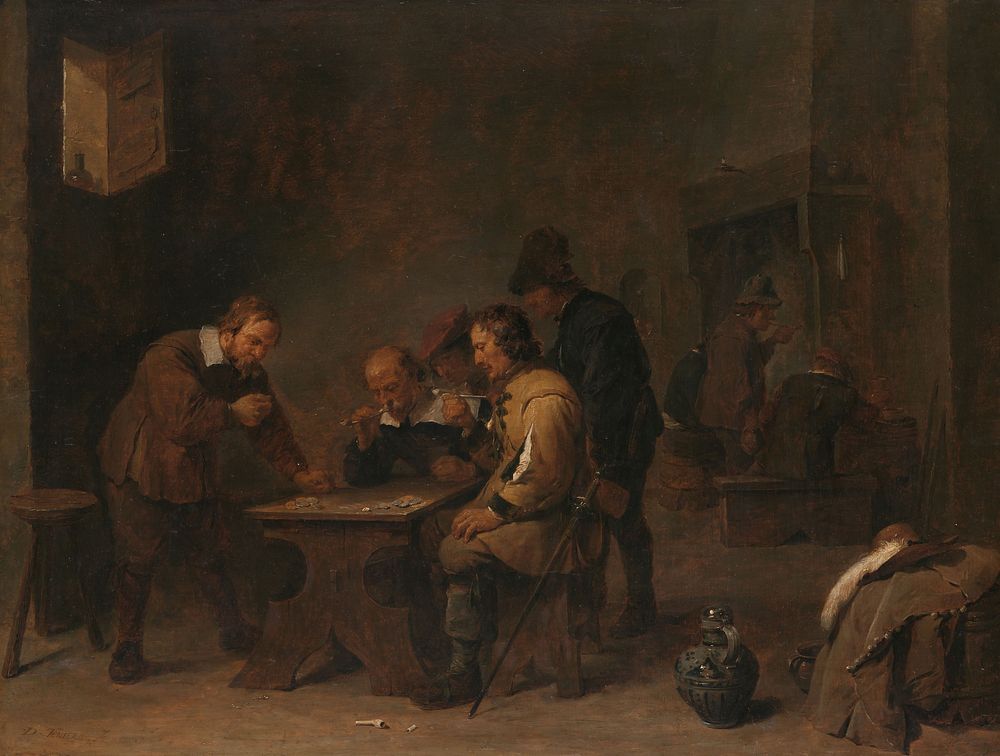The Gamblers (c. 1640) by David Teniers II