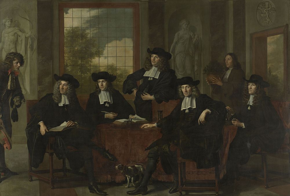 The Superintendents of the Collegium Medicum in Amsterdam, 1683 (1683) by Adriaen Backer