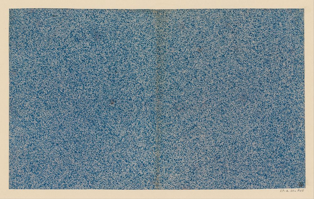 Blauw gespikkeld papier (1750 - 1900) by anonymous